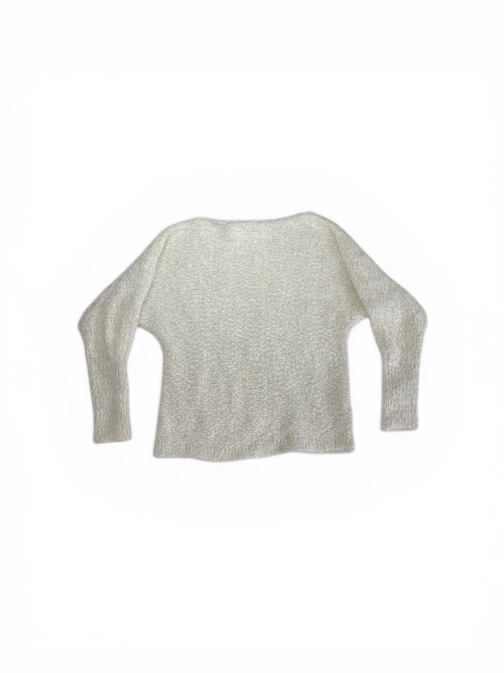 Maurices Off-the-Shoulder Cream and gold eyelash Knit Sweater large